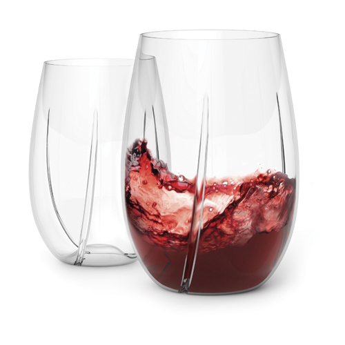 Aerating wine glass