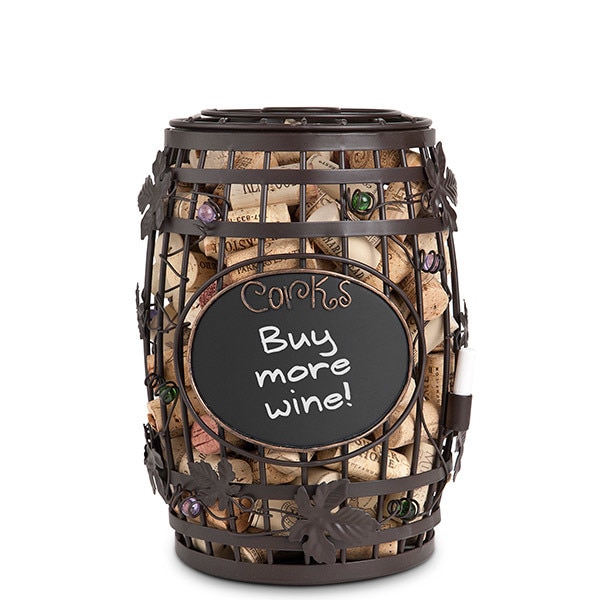 Chalkboard Barrel Cork Holder