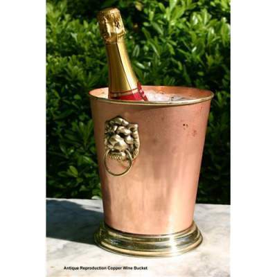 Copper wine and champagne bucket by Old River Road