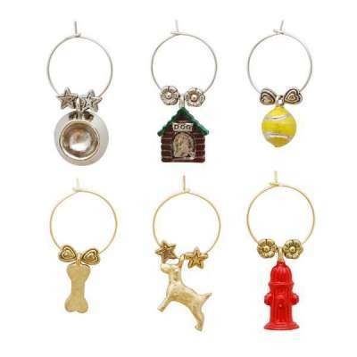 Dogs life wine charms