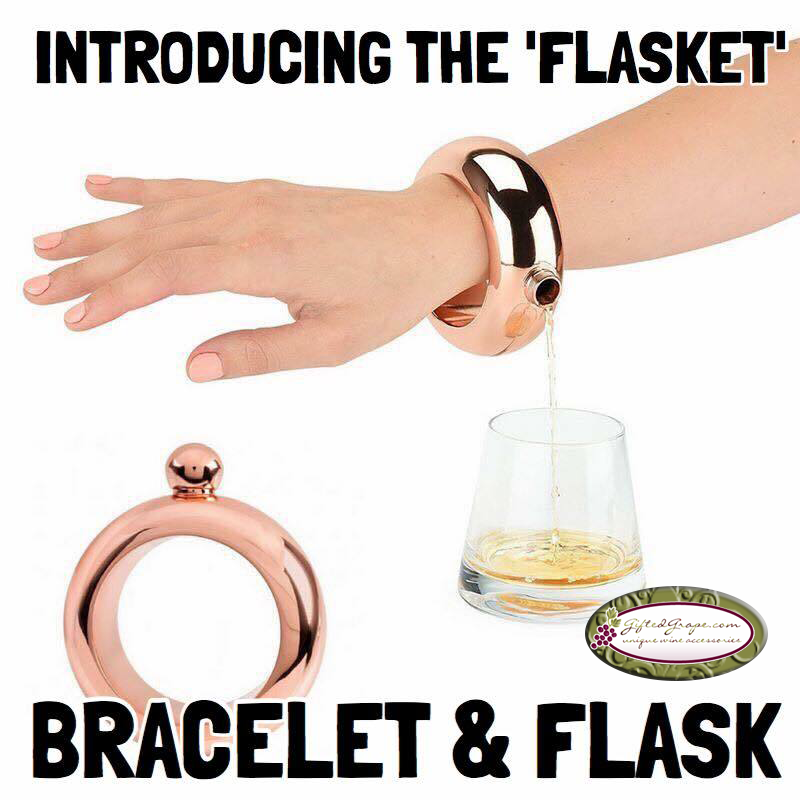 Bracelet and Wine Flask - Must Have Wine Accessories for 2017