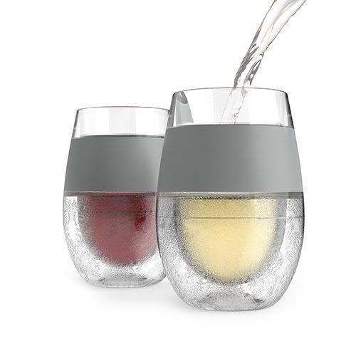 Freeze cooling wine glass set of two