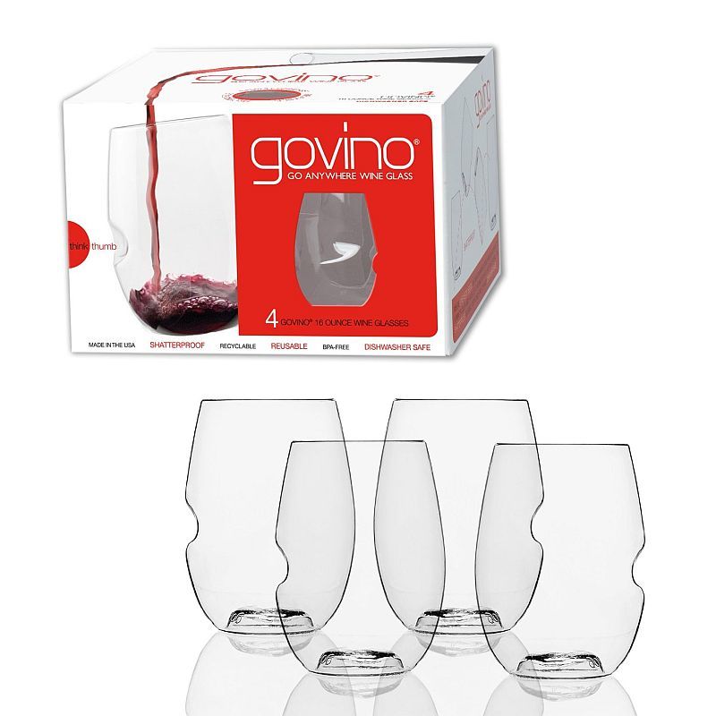 govino Acrylic Dishwasher Safe Stemless Wine Glasses