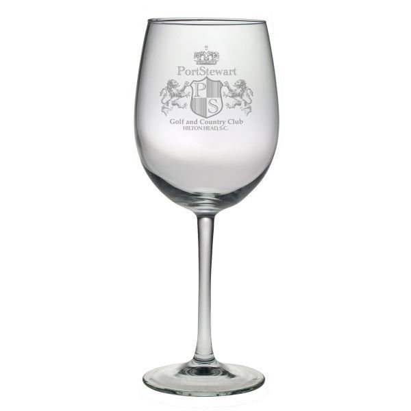 Custom etched bordeaux wine glass