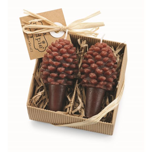 Pine Cone Wine Bottle Candles