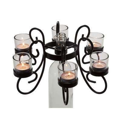 Votive Wine Bottle Candelabra