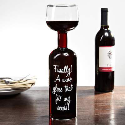 Ultimate wine bottle glass