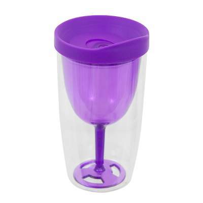 Insulated Wine glass tumbler purple